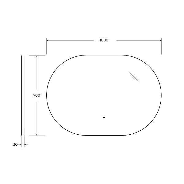 Зеркало Cezares Vague 100x70 CZR-SPC-VAGUE-1000-700-MOV с подсветкой фото 8