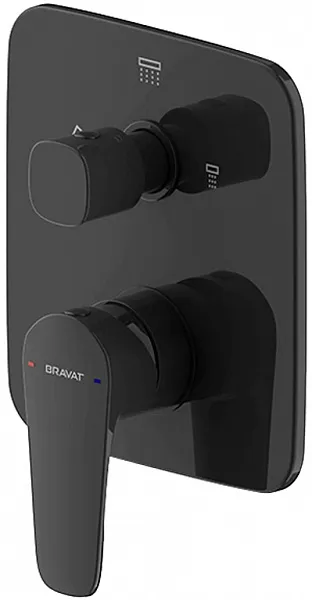 Смеситель Bravat Source Black PB8173218BW-3-ENG для ванны с душем фото 1