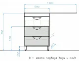 Мебель для ванной Style Line Жасмин 120 напольная правая фото 4