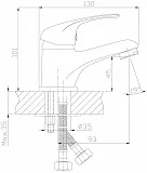 Смеситель Rossinka A A35-11 для раковины фото 2