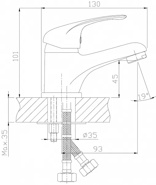 Смеситель Rossinka A A35-11 для раковины фото 2