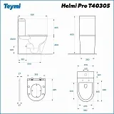 Унитаз-компакт Watersense Eva Pro W00138 напольный безободковый с микролифтом фото 14