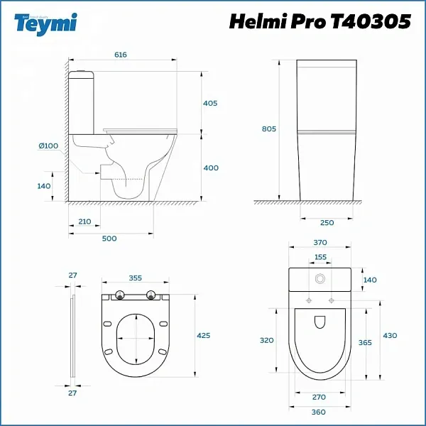 Унитаз-компакт Watersense Eva Pro W00138 напольный безободковый с микролифтом фото 14