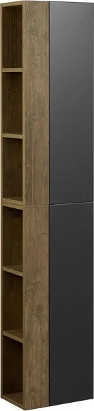 Шкаф-пенал Акватон Терра 35x85 см серый / тёмное дерево 1A247503TEKA0 правый фото 2