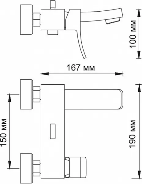 Смеситель WasserKRAFT Aller 1061 для ванны с душем фото 3