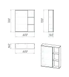 Зеркало-шкаф Grossman Форта 60x70 фото 3