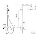 Душевая стойка KNOTLOR ELIXIR SS-33/GM фото 3