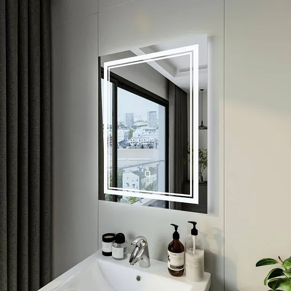 Зеркало Бриклаер Эстель-2 60х80 4627125414299 с подсветкой фото 4