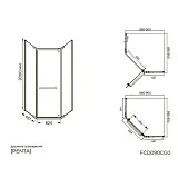 Душевой уголок KNOTLOR Penta FCD090CG0GM фото 3