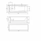 Экран для ванны Am.Pm Gem 150х70 W90A-150-070B-P фото 2