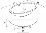 Раковина Riho Avella oval 58 см F7AN6058361110 фото 4