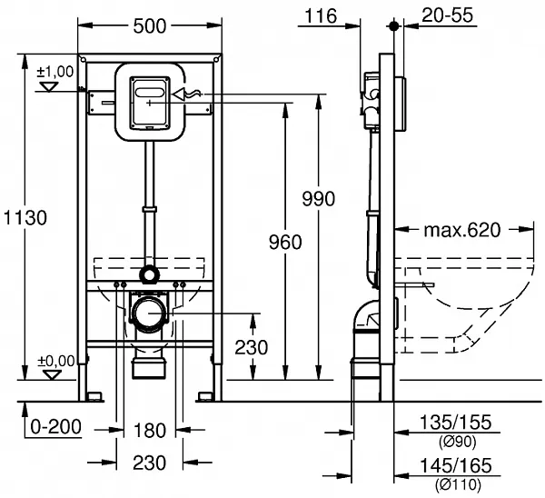 Инсталляция для унитаза Grohe Rapid SL 38519001 фото 2
