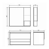 Зеркало Comforty Бордо 90x80 00-00006663CF фото 3