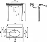 Раковина Creavit Antik 80 см AN080.00000 фото 4