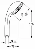 Душевая лейка Grohe Relexa Five 28796000 фото 6