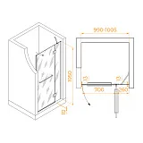 Душевая дверь RGW Hotel 350600810-11 фото 4