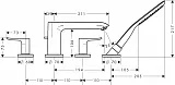 Смеситель Hansgrohe Metris 31442000 на борт ванны фото 3