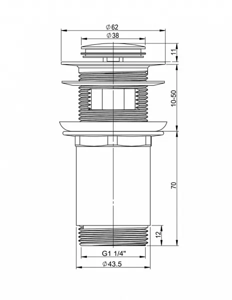 Донный клапан для раковины Wellsee Drainage System 182132000 бронза фото 2