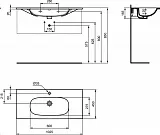 Раковина Ideal Standard Tesi Vanity 103 см T3508V1 фото 6