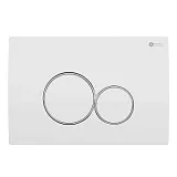 Кнопка смыва Point Виктория PN44061WC двухцветная: белая, хром фото 1