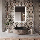 Зеркало Mixline Алон радиус 70x50 4620077046815 с подсветкой фото 2