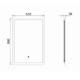 Зеркало Comforty Эдельвейс 65x80 00-00014238CF с подсветкой фото 2