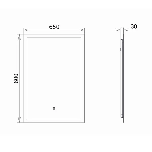 Зеркало Comforty Эдельвейс 65x80 00-00014238CF с подсветкой фото 2