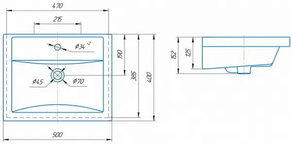 Мебельная раковина Kirovit Фостер 50 Фостер 50 фото 2