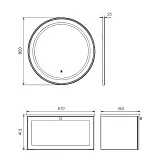 Зеркало Comforty Ереван 80x80 00-00014157CF с подсветкой фото 2