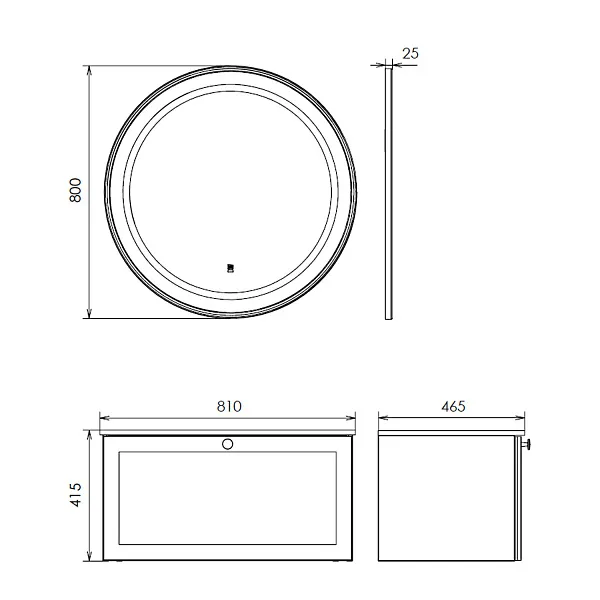 Зеркало Comforty Ереван 80x80 00-00014157CF с подсветкой фото 2