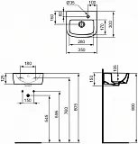 Раковина Ideal Standard Tempo 35 см T056901 фото 3