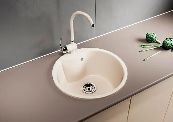 Кухонная мойка Mixline ML-GM12-328 Бежевая 525082 фото 4