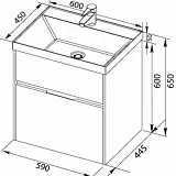 Раковина-столешница Aquanet Орлеан 60 Quick clac 179393 фото 4