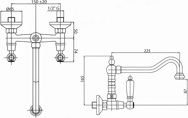 Смеситель Cezares First FIRST-LLP-02-Bi для кухонной мойки фото 2