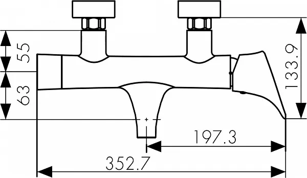 Смеситель Kaiser Calla 71022 для ванны с душем фото 2