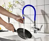 Смеситель Lemark Comfort LM3070C-Blue для кухонной мойки фото 4