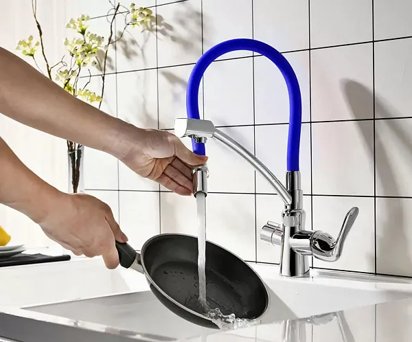 Смеситель Lemark Comfort LM3070C-Blue для кухонной мойки фото 4