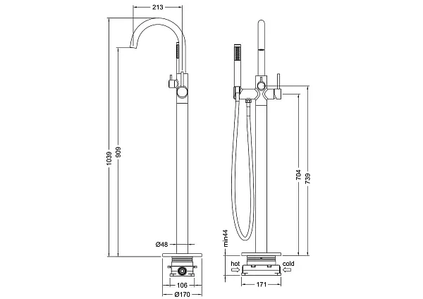 Смеситель для ванны с душем TIMO Saona 2310/03Y-CR фото 2