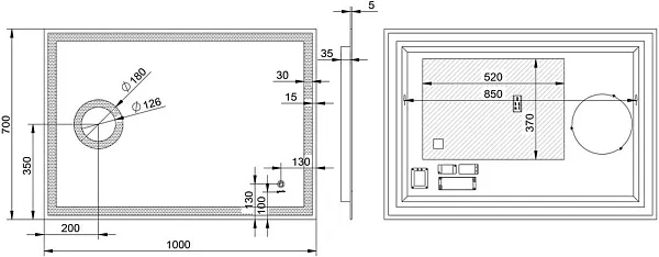 Зеркало Esbano 100x70 ESMI3429KDF с подсветкой фото 3