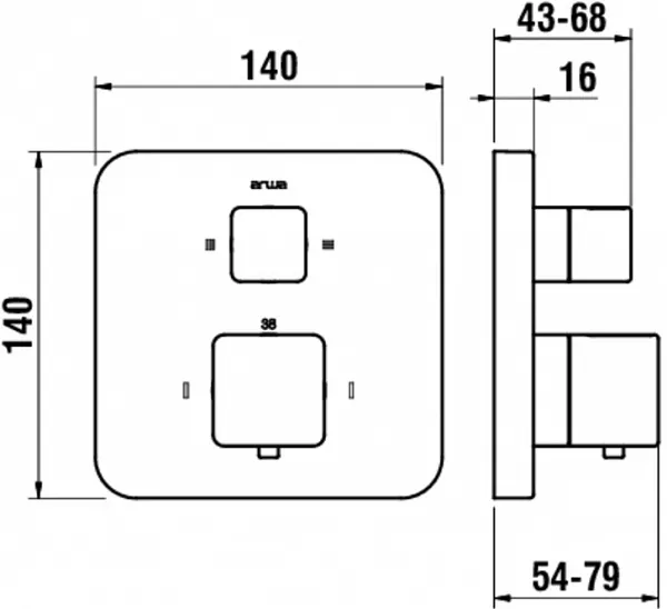 Термостат Laufen Sense 3.3339.6.004.000.1 для душа фото 2