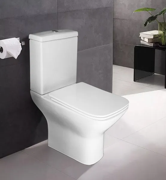 Унитаз-компакт Azario Iris AZ-8353 напольный безободковый с сиденьем микролифт фото 14