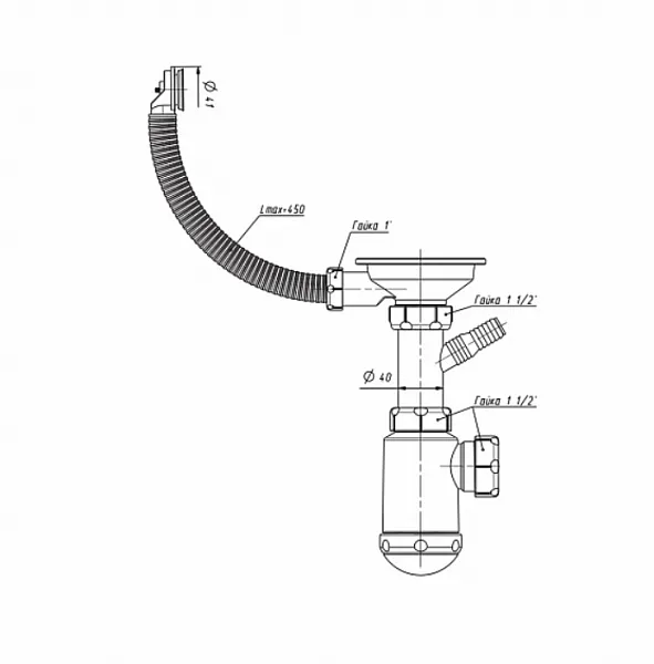 Сифон GranFest СФ-0021 для раковины фото 3
