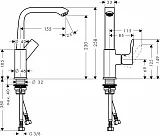 Смеситель Hansgrohe Metris 31187000 для раковины с донным клапаном фото 9