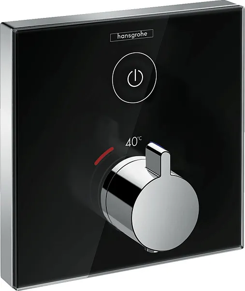Термостат Hansgrohe ShowerSelect Glass 15737600 для душа с внутренней частью фото 1