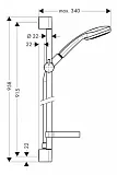 Душевой гарнитур Hansgrohe Croma 100 27774000 фото 3
