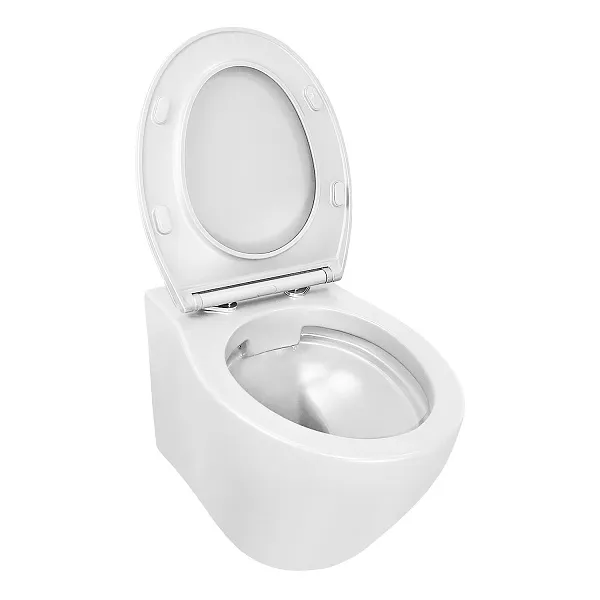 Унитаз Azario Keras AZ-99046W подвесной безободковый с сиденьем микролифт фото 4