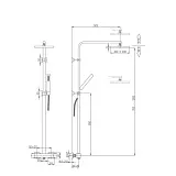 Душевая стойка PAINI Dax-DaxR 84CR689TH2SQP1 фото 3