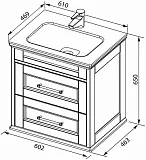 Мебель для ванной Aquanet Бостон М 60 фото 4