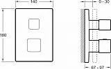 Термостат Jacob Delafon Square E75391-CP для ванны с душем фото 2