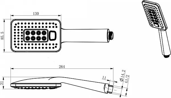 Термостат D&K Bayern Potsdam DA2143201 для ванны с душем фото 5